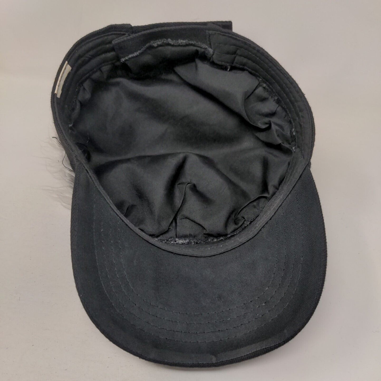Unbranded Strapback Sun Visor Hat Hair Wig Black One Size Adjustable
