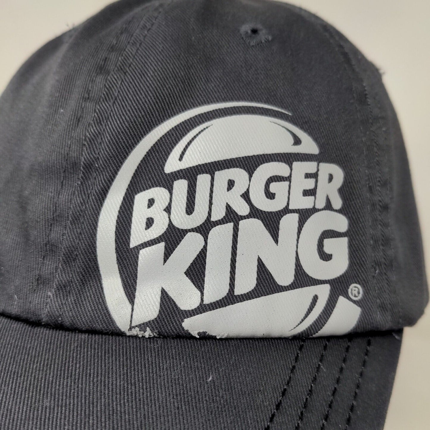 Burger King Men's Slideback Hat Black Size OS Graphic Logo Employee Uniform