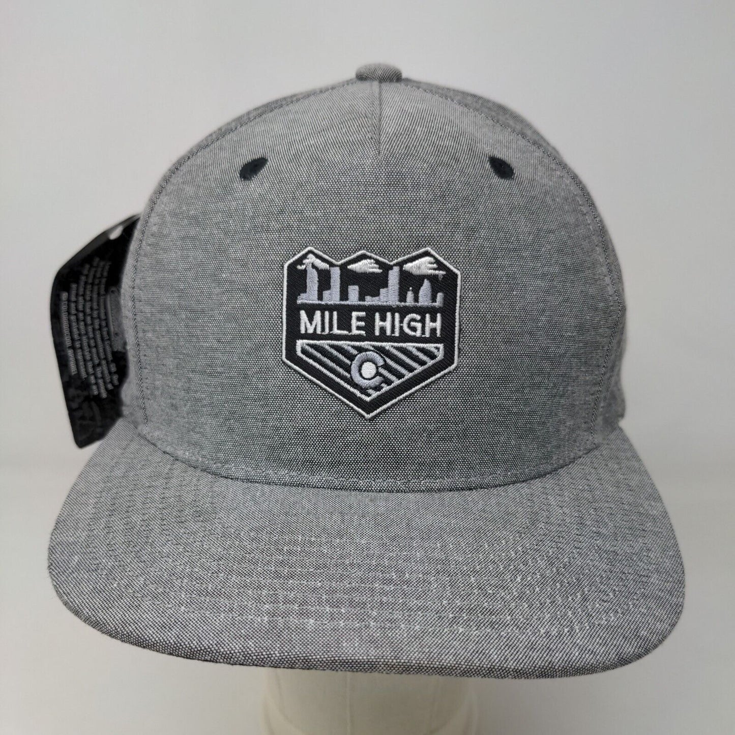 Zephyr Men's Snapback Hat Gray Embroidered Mile High Logo Cotton Blend W/Tags