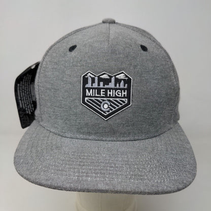 Zephyr Men's Snapback Hat Gray Embroidered Mile High Logo Cotton Blend W/Tags