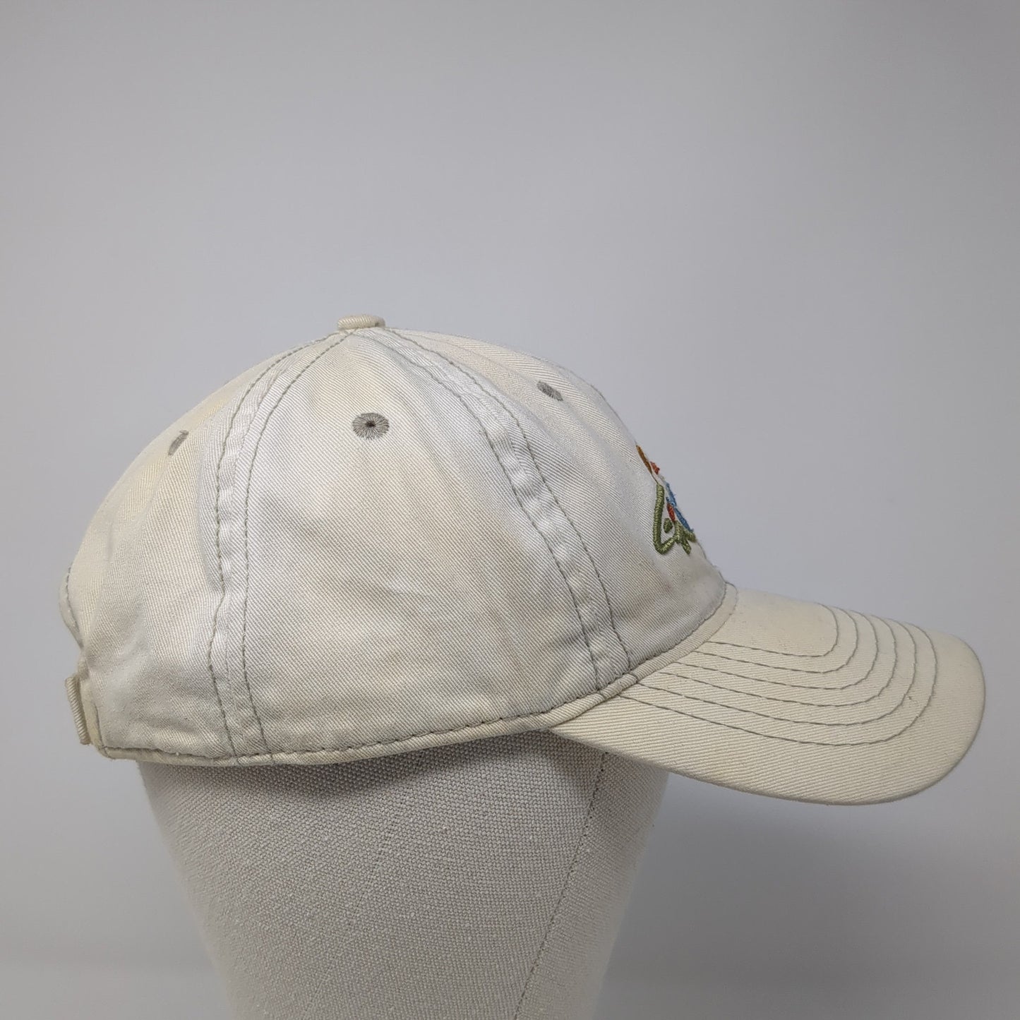 Greg Norman Strapback Baseball Cap Beige One Size Adjustable Embroidered