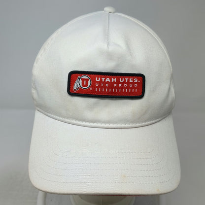 Utah Utes NCAA Under Armour 5 Panel White One Size Hat Snapback Iso-Chill Patch