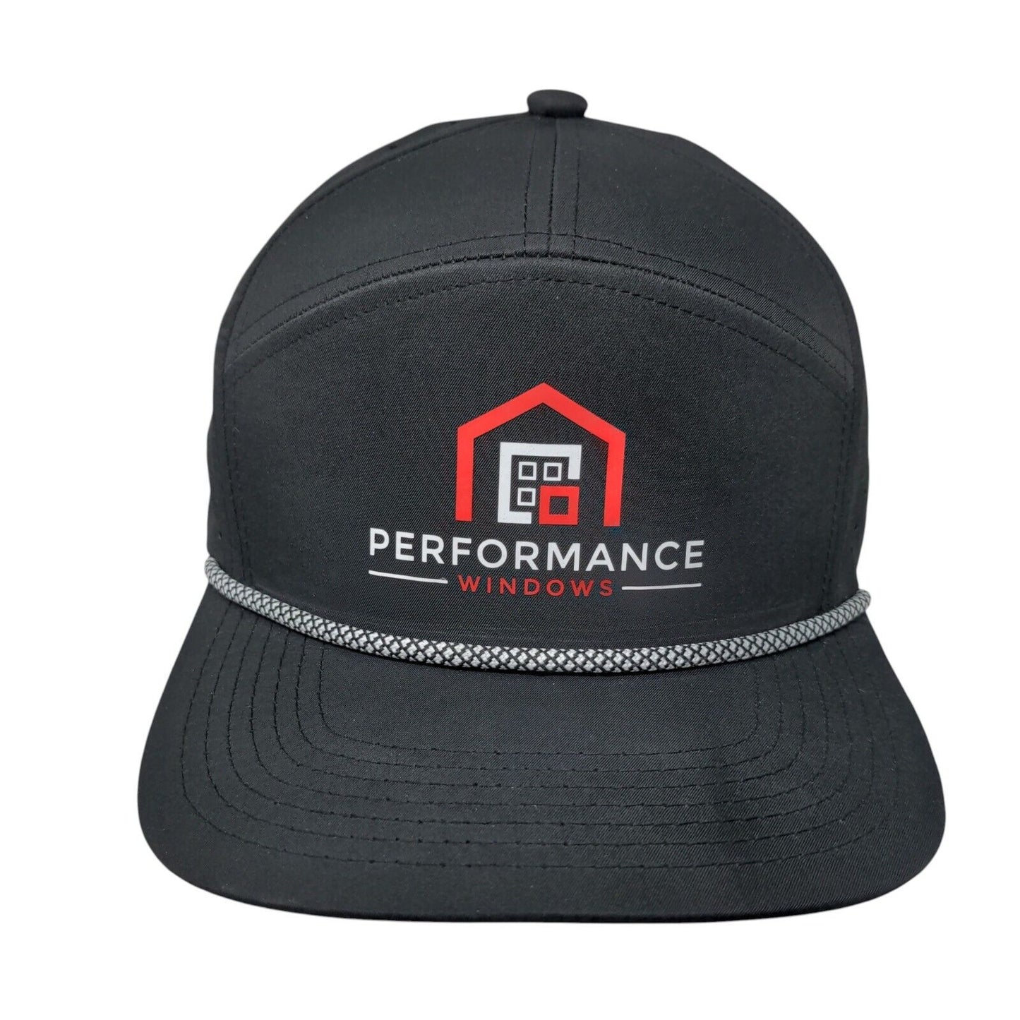 Performance Windows Snapback Hat Black One Size Adjustable 6 Panel 707 Kamel