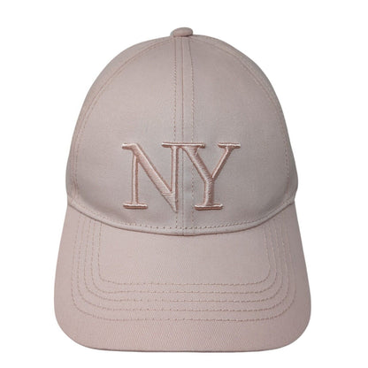 NY Slideback Hat Pink One Size Adjustable Embroidered 6 Panel Divided by H&M