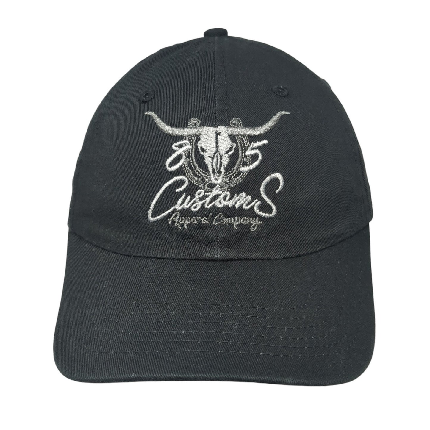 85 Customs Apparel Company Baseball Cap Black Small Adjustable Embroidered