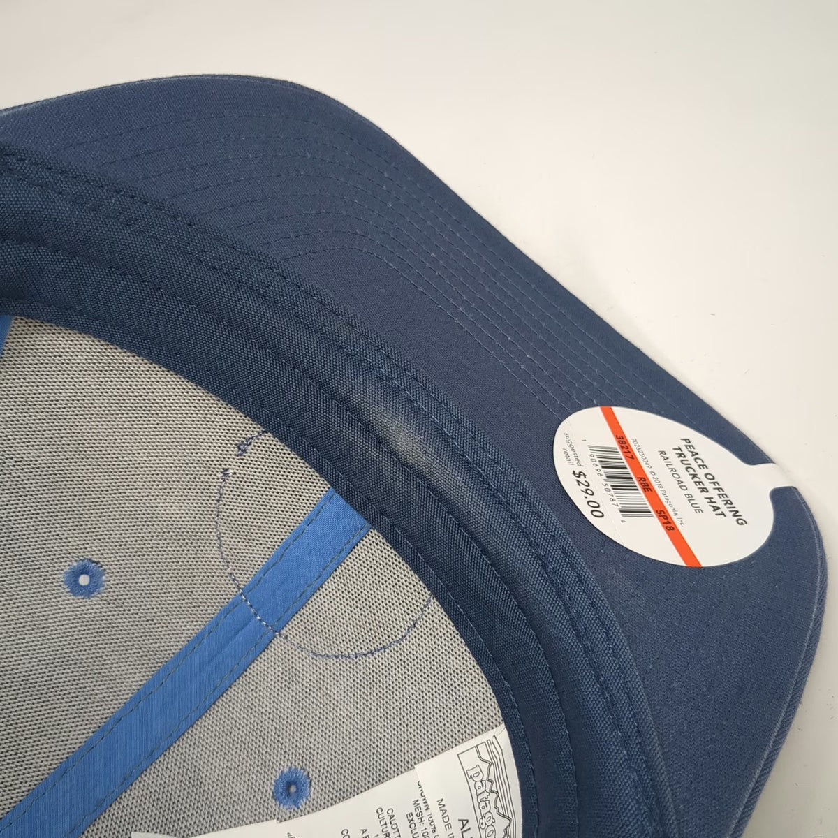 Patagonia Trucker Hat Blue One Size Climbing Bird Patch Mesh Back Snapback
