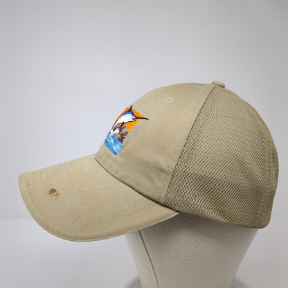 Marlin Fish Slideback Trucker Hat Tan One Size Mesh Back Cabo San Lucas