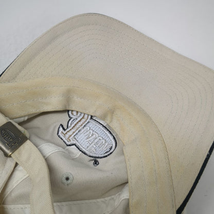 Justin Boots Baseball Cap Beige One Size Slideback Cotton Logo Hat Curved Brim