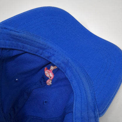 City Hunter Baseball Cap Blue One Size Embroidered Pink Flamingo Cotton Hat
