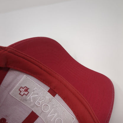 Swiss Krono Group Slideback Hat Red One Size Adjustable Embroidered