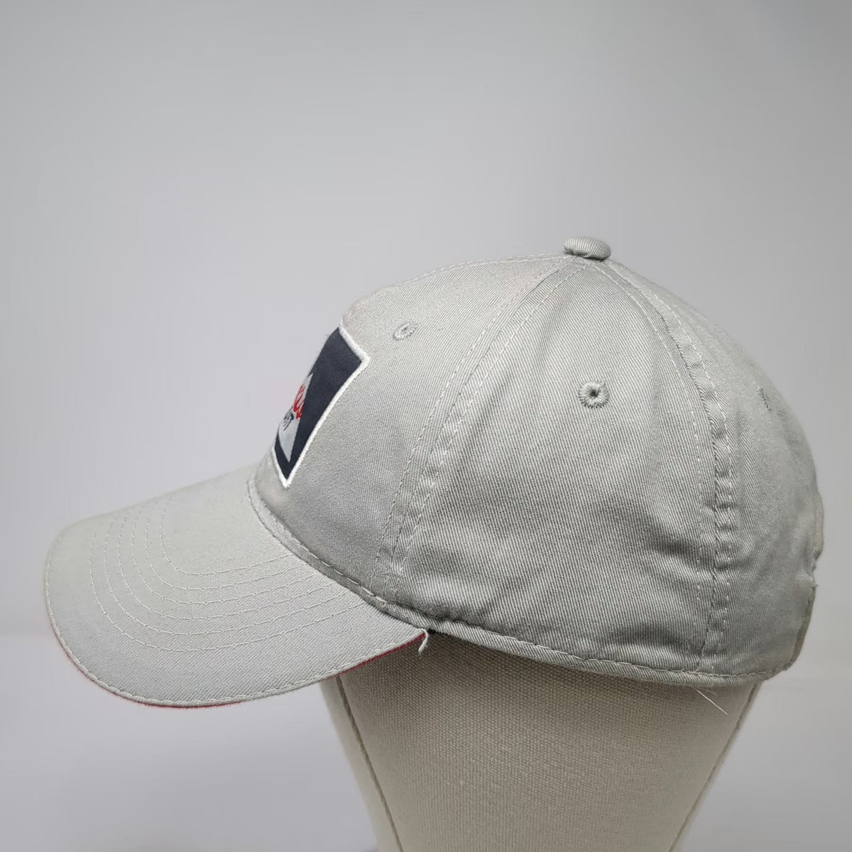 Signatures Coors Light Baseball Cap Gray One Size Red Trim Slideback Hat Patch