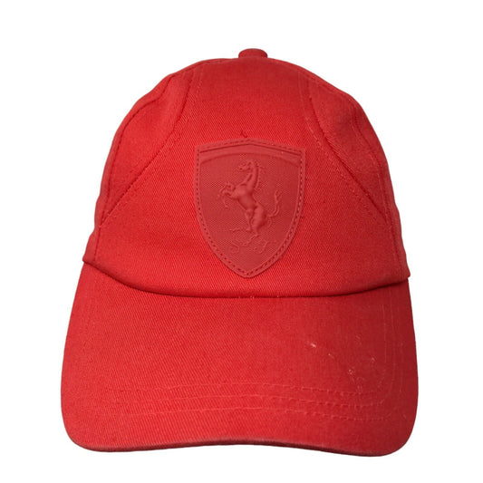 Puma Men's Slideback Hat Red Size OS Stitched 3D Horse Logo 100% Cotton