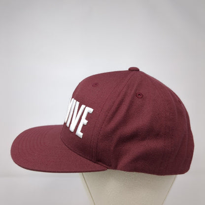 Survive Snapback Hat Red One Size Adjustable Embroidered The Classics Yupoong