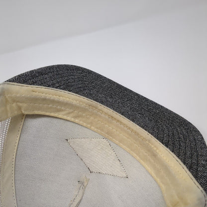 RVCA Quality And Function Snapback Trucker Hat Gray One Size Mesh Back