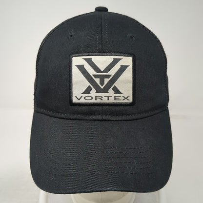 Vortex Trucker Hat Black One Size Mesh Back Snapback Logo Patch Optic Logo