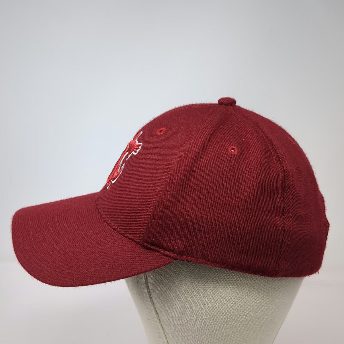 Legacy Baseball Cap Red OS NCAA Strapback WSU Wazzu Cougars Embroidered Hat