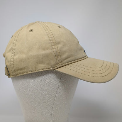 Nautica Baseball Cap Beige One Size Slideback 100% Cotton Blue Sail Strap Hat