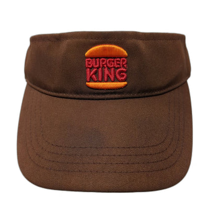 Burger King Visor Brown One Size Crew Snapback Logo Fast Food Restaurant Hat