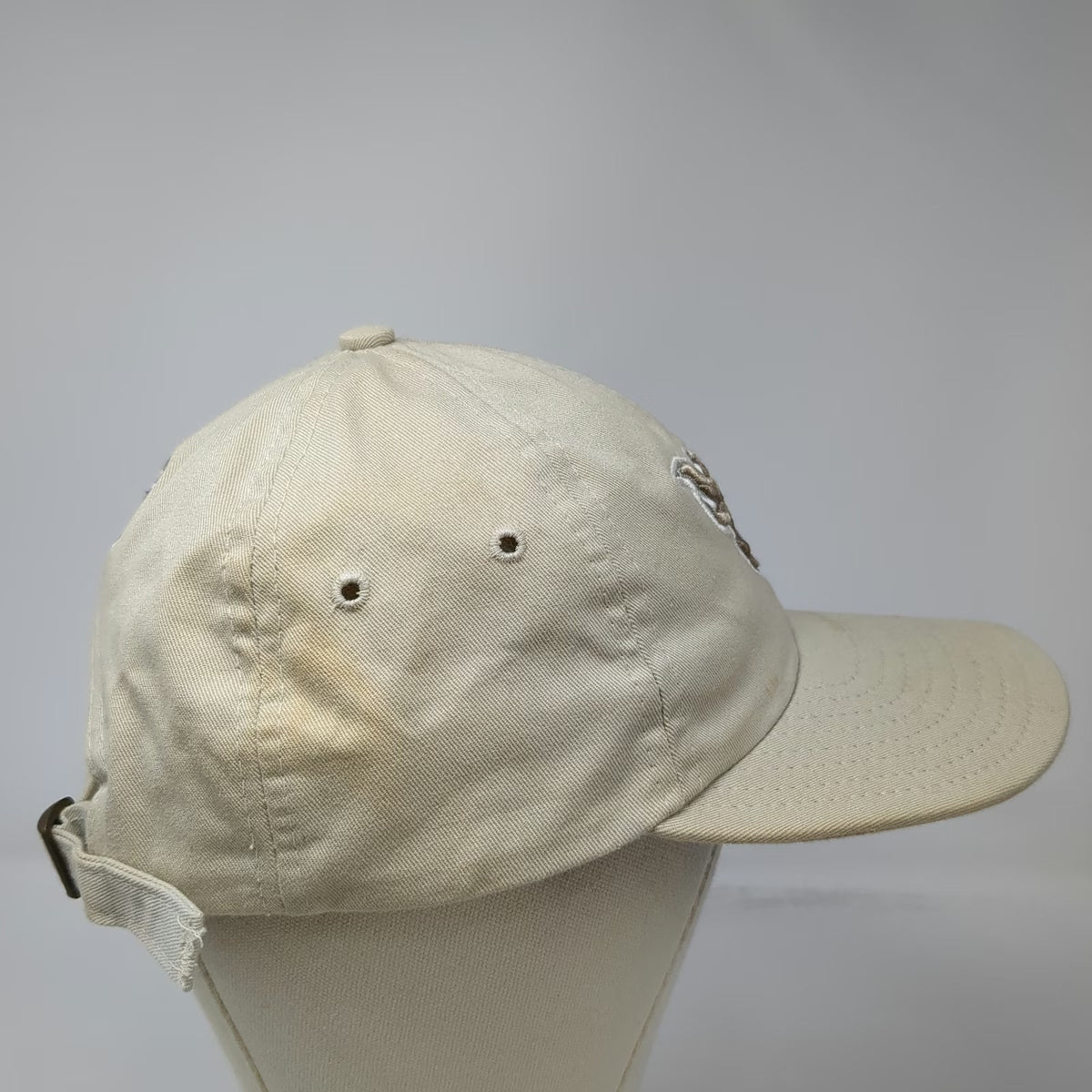 New Era Tennessee Titans NFL Beige One Size Hat Cap Slideback Cotton Made USA