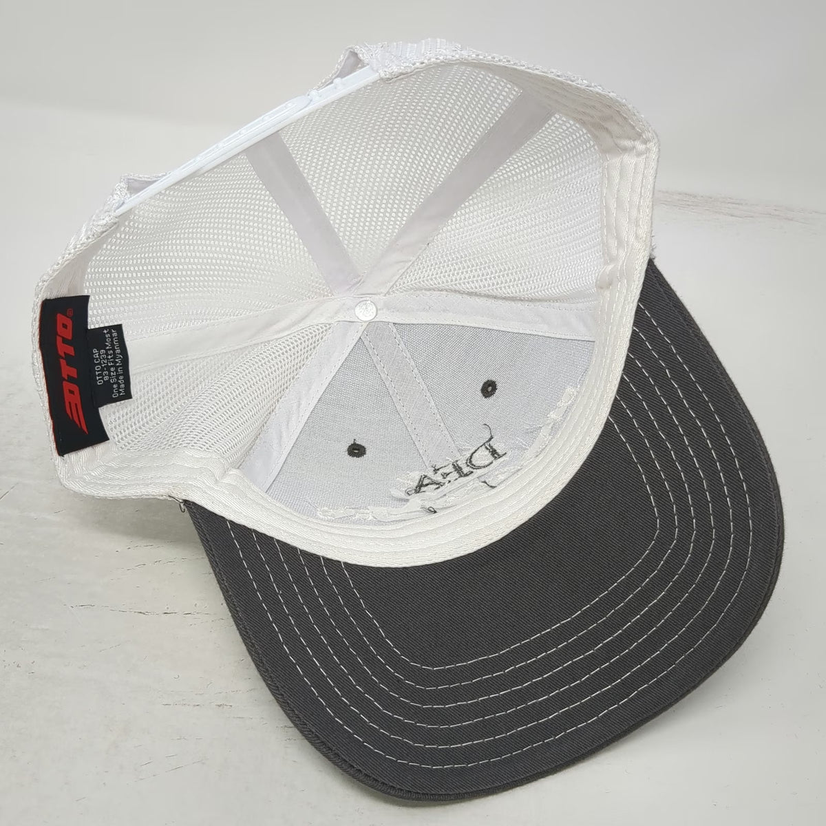 Otto Trucker Hat Gray White One Size DFA Dillabaugh's Flooring America Snapback