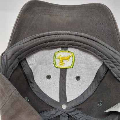 John Deere Slideback Hat Gray One Size Embroidered Logo Adjustable