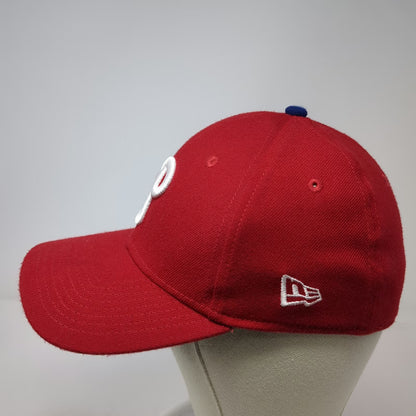 Philadelphia Phillies MLB New Era Baseball Cap Red M 39THIRTY Stretch Fit Hat