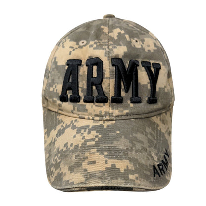 Army Strapback Hat Camo OSFA Adjustable Embroidered Rothco 6 Panel