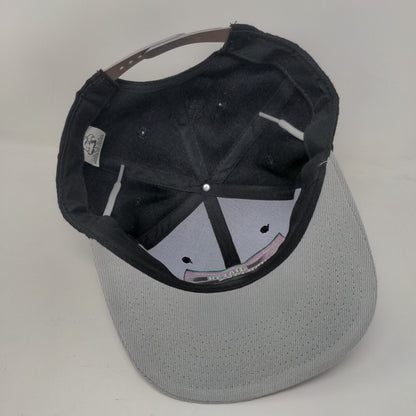 Heart Snapback Hat Black One Size Adjustable Embroidered Rope Lace 6 Panel Crown