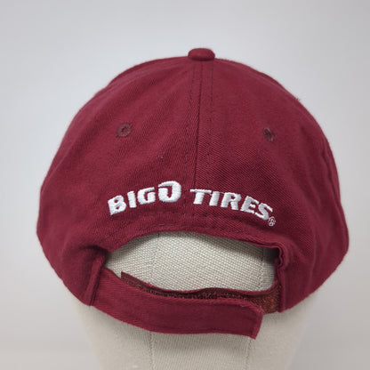 Rolla Bulldogs Strapback Hat Red One Size Adjustable Solid Big O Tires