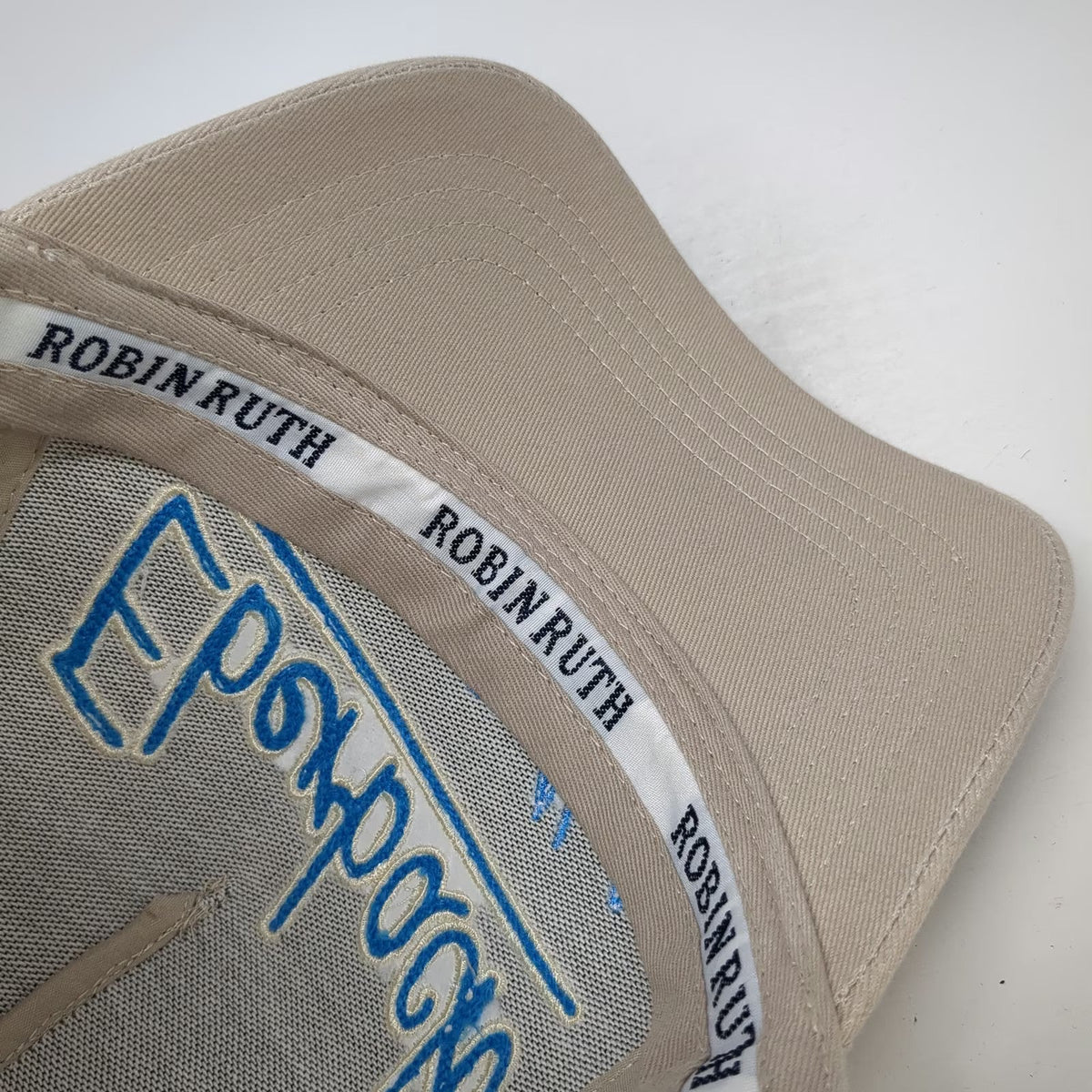 Robin Ruth 5 Panel Beige Hat One Size Eberbach am Neckar Germany Cotton Script