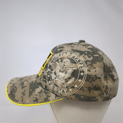 US Army Strapback Hat Camouflage One Size Adjustable Embroidered Patriotic