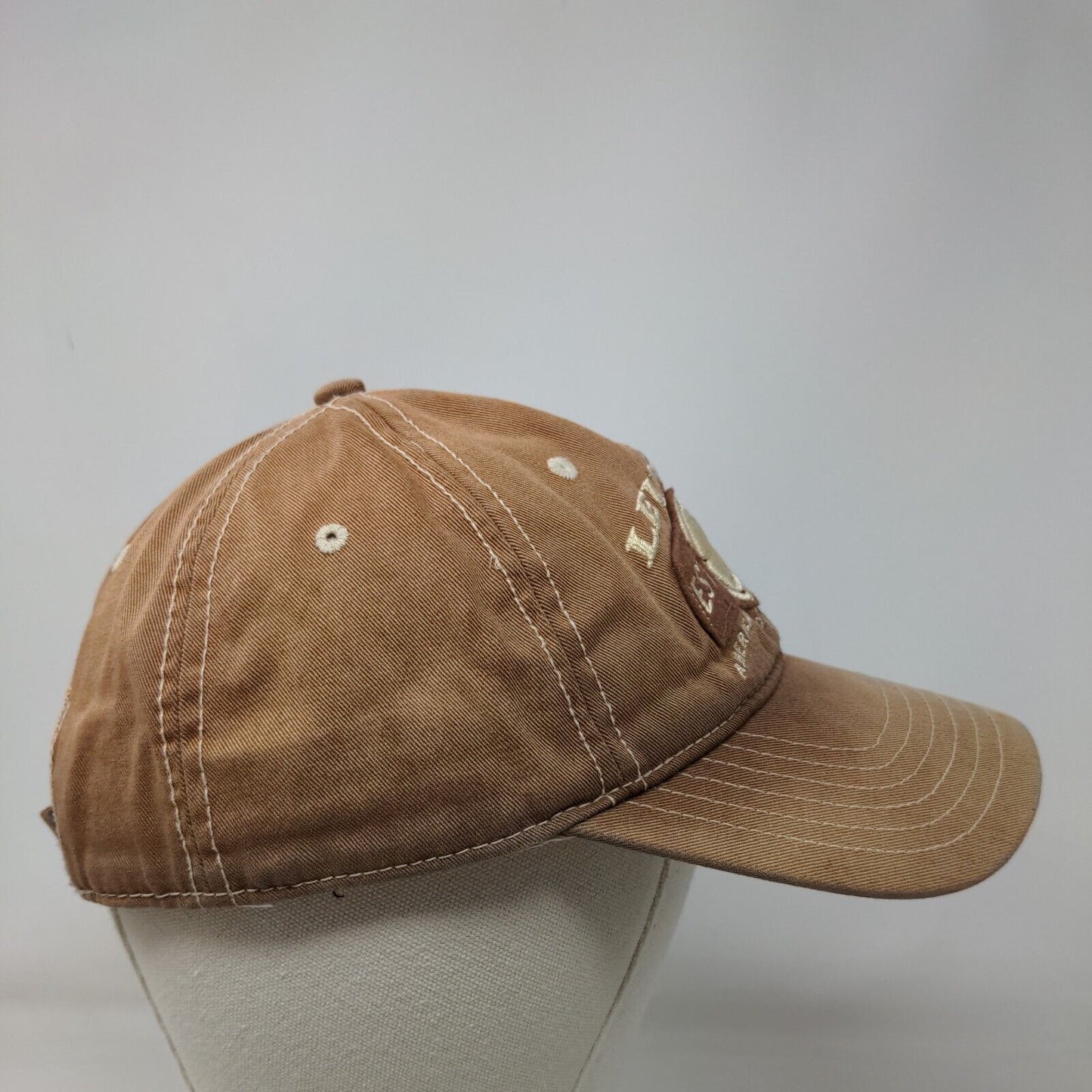 Leupold Est. 1907 Strapback Hat Brown Tan OSFA Embroidered Adjustable Strap