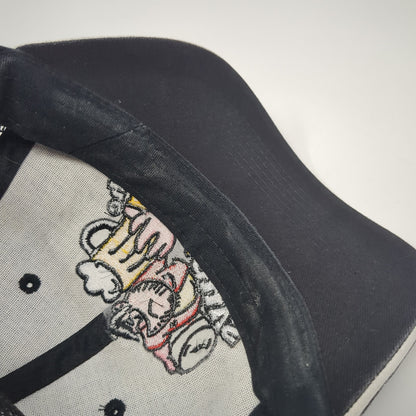 The Beer Guys Strapback Trucker Hat Black One Size Mesh Back Colorblock