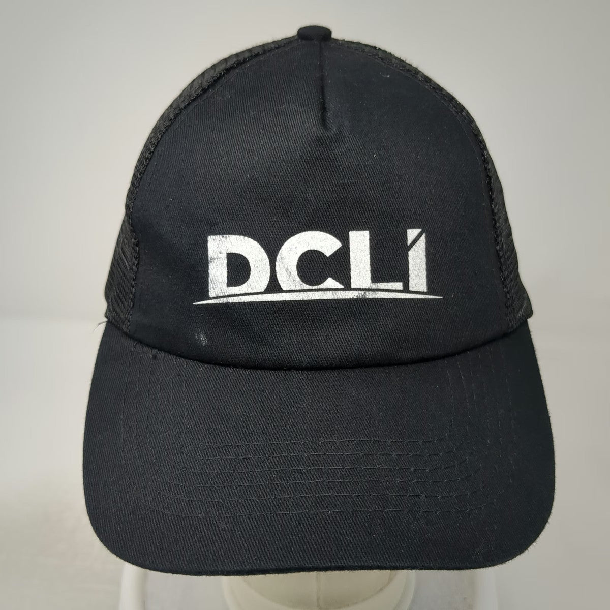 HitWear Trucker Hat Black One Size Mesh Back Snapback DCLI Graphic Logo Cap