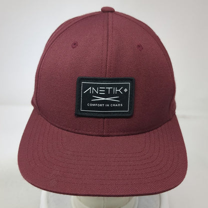Anetik Snapback Red One Size Hat Wool Blend Green Undervisor Comfort In Chaos