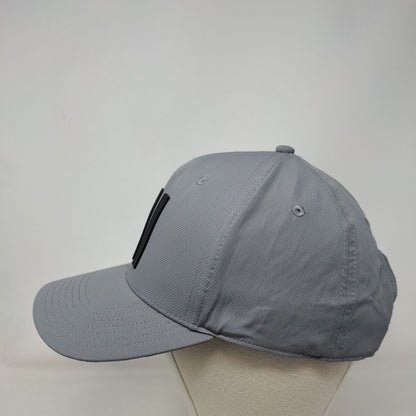 Adidas 3 Stripes Snapback Hat Gray OSFM Adjustable Solid Vent Holes