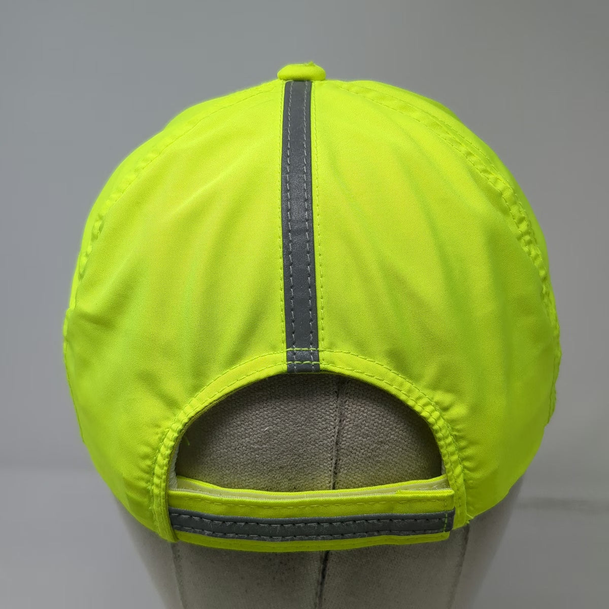 Port Authority Baseball Cap Green Black One Size Reflective Strapback Hat Safety