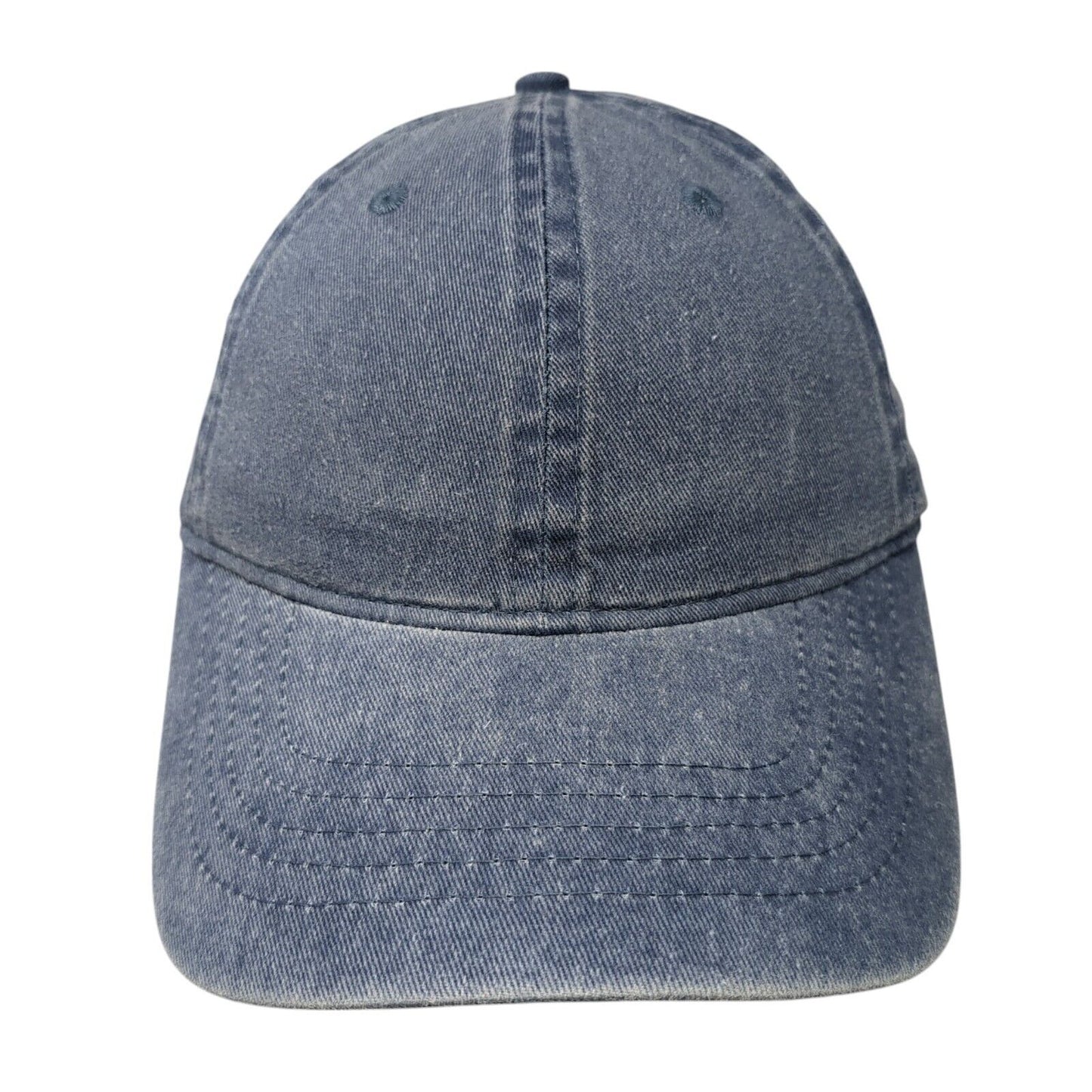 Unbranded Strapback Hat Blue Dark Denim One Size Adjustable Blank