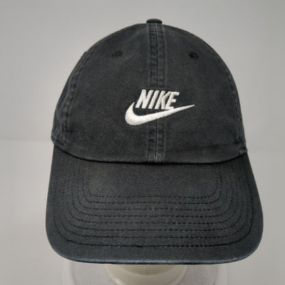 Nike Slideback Baseball Cap Black OS Adjustable Embroidered Heritage86 Cotton