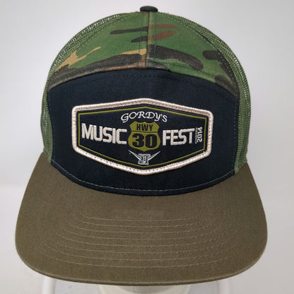 Richardson Trucker Hat Green One Size Gordy's Hwy 30 Music Fest Camo Snapback