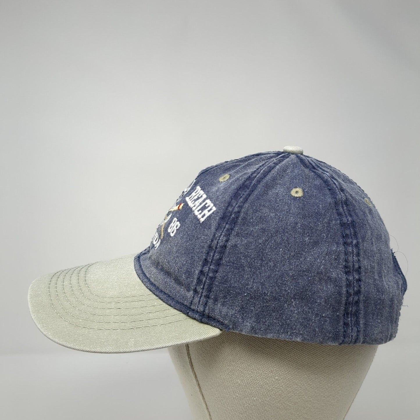 Pensacola Beach Florida 1686 Slideback Hat Blue One Size Embroidered