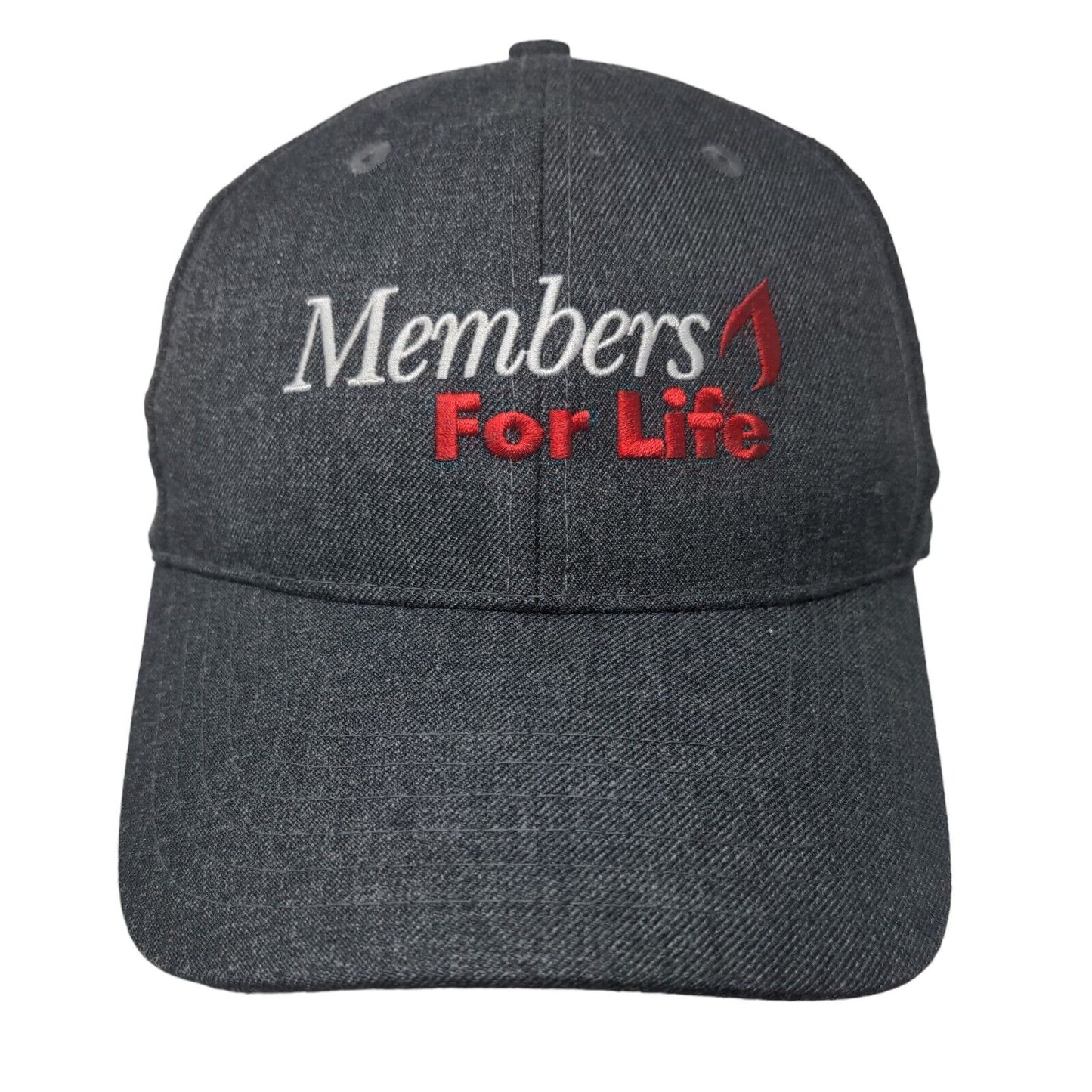 Members For Life American Red Cross Strapback Hat Gray One Size Embroidered