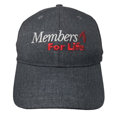 Members For Life American Red Cross Strapback Hat Gray One Size Embroidered