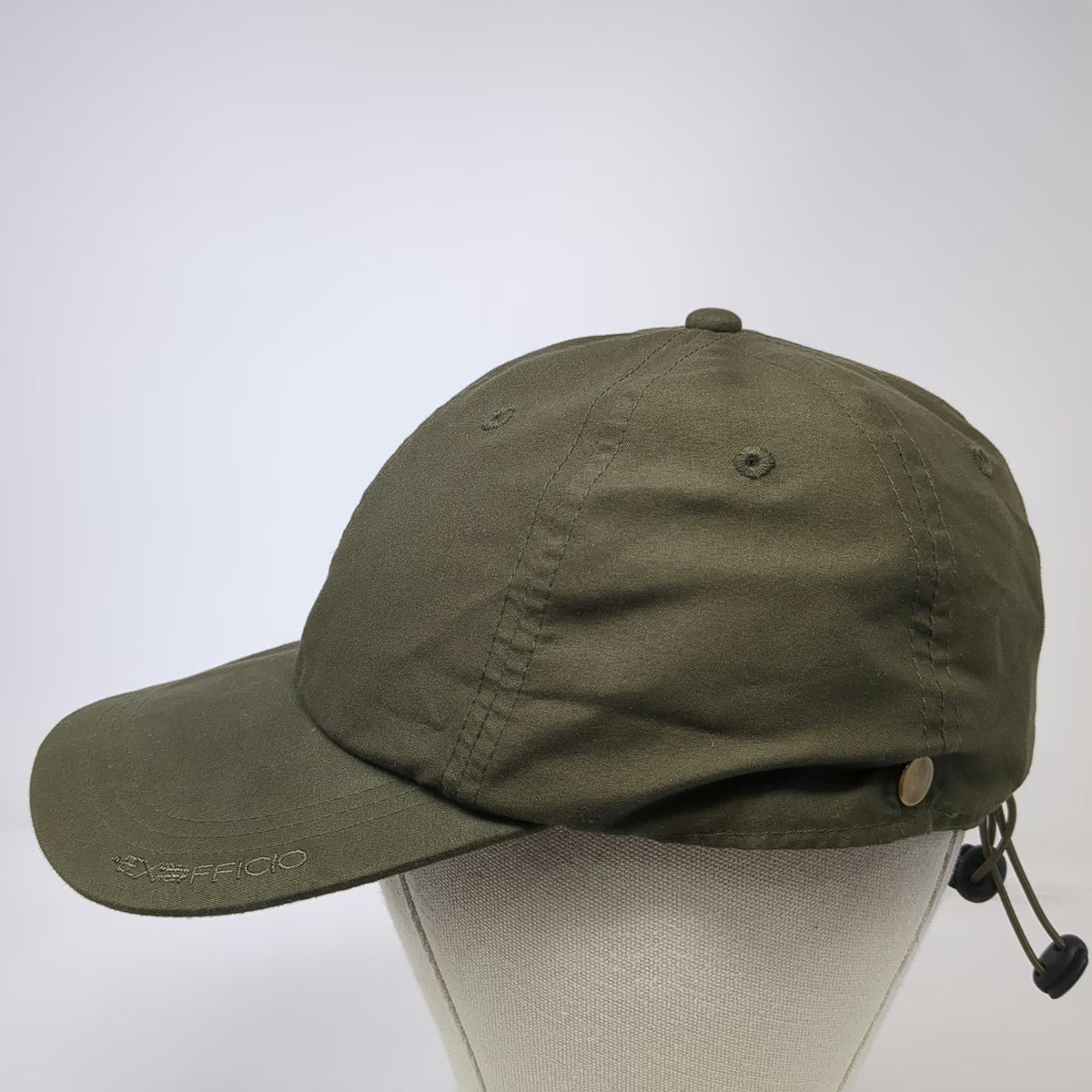 ExOfficio Baseball Cap Green One Size Mesh Lining Insect Shield Toggle Hat