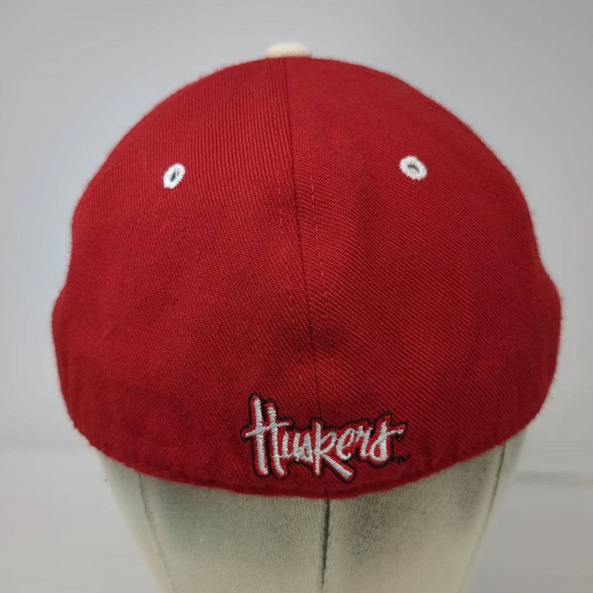Nebraska Cornhuskers NCAA Zephyr Cap Red 7 3/8 Fitted Gray Underbill Wool Hat