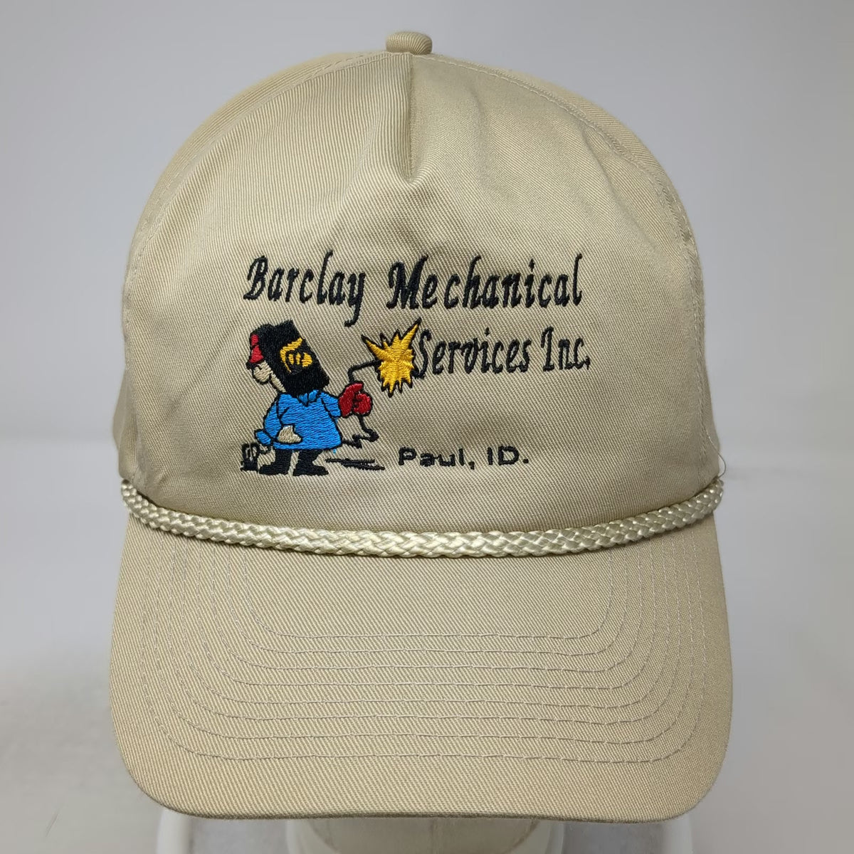 Otto 5 Panel Beige Hat One Size Snapback Rope Barclay Mechanical Paul ID Welder