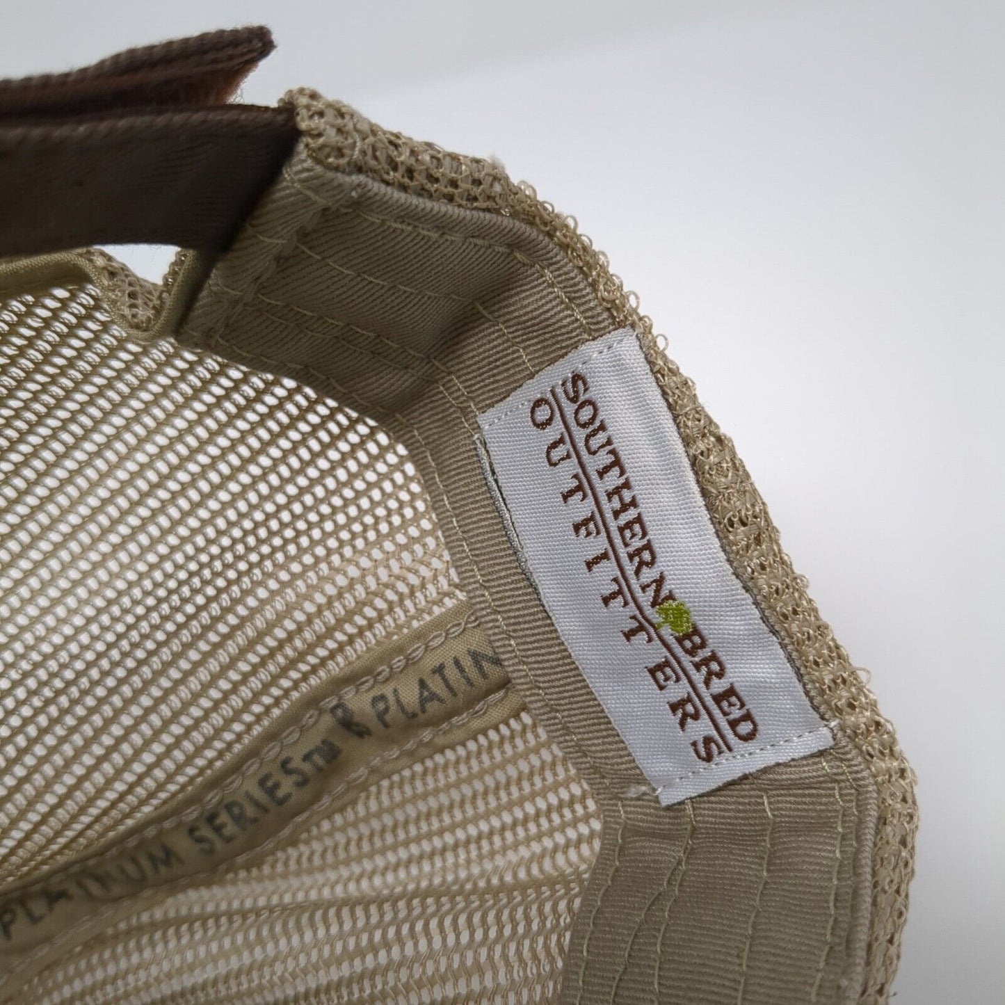 SBO Southern Bred Outfitters Strapback Trucker Hat Brown OS Adjustable Mesh Back