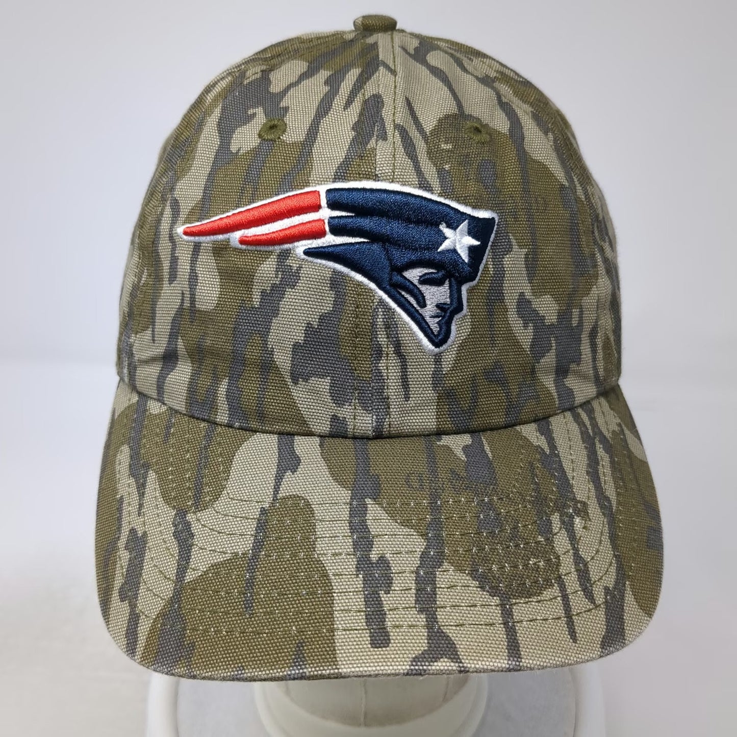 New England Patriots NFL Team Apparel Green One Size Camo Strapback Logo Hat
