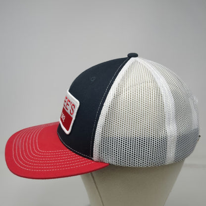 Buc-ee's Trucker Hat Blue Red White One Size Mesh Snapback Texas Beaver Patch