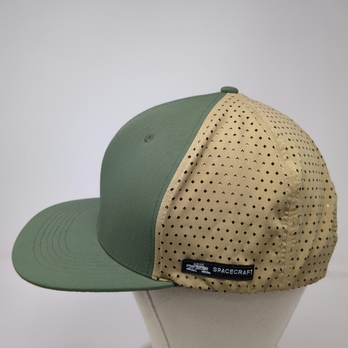 Spacecraft Trucker Hat Green One Size Sawtooth Lodge Idaho Grandjean Snapback